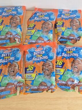 NERF Better Than Balloons Water Toys 6 Packs (36 Water Pods Each)
